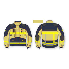 Einsatzjacke VALOR beige/blau, Membrane PFAS-Safe