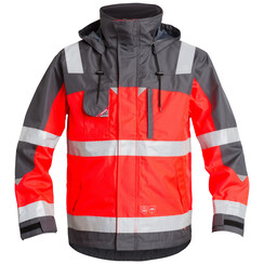 Verkehrsdienstjacke ENGEL Pilot-Shell / rot-grau