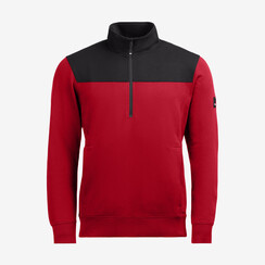 Zip-Sweatshirt FHB Rob, rot-schwarz