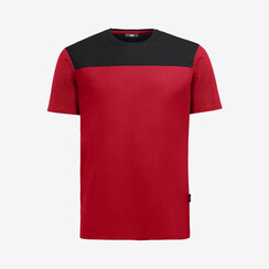 T-Shirt FHB Knut, rot-schwarz
