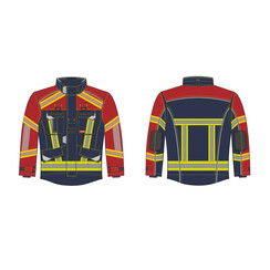 Schutzjacke RESCUER FLY THL + Waldbrand, blau-rot