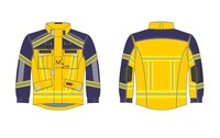 Schutzjacke RESCUER FLY THL + Waldbrand, gelb-blau