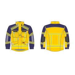 Schutzjacke RESCUER FLY THL + Waldbrand, gelb-blau