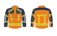 Veste de protection RESCUER FLY THL + feux de forêt, orange-bleu