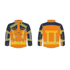 Schutzjacke RESCUER FLY THL + Waldbrand, orange-blau