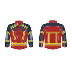 Schutzjacke RESCUER FLY THL + Waldbrand, rot-blau