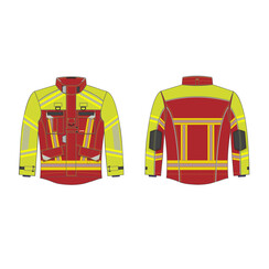 Schutzjacke RESCUER FLY THL + Waldbrand, rot-limegreen