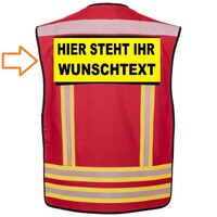 Rückenschild, 38 x 16 cm, mit Klett