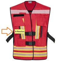 Frontschild, 15 x 5 cm, mit Klett