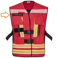 Namensschild gestickt, 13 x 2.5 cm, mit Klett