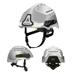 Schutzhelm GALLET F2XR belüftet "Jugendfeuerwehr", Farbe silber