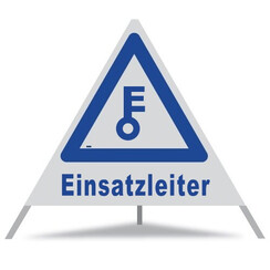 Faltsignal GROWAG 90 cm R2 / "Einsatzleiter" / Farbe blau