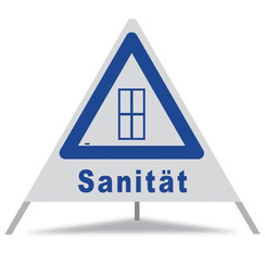 Faltsignal GROWAG 90 cm R2 / "Sanität" / Farbe blau