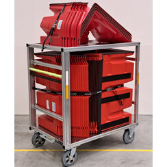 Rollcontainer MUNK für mobile Hochwasserschutz-Elemente NOAQ Boxwall