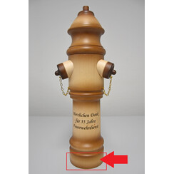 Lasergravur Text einzeilig zu Schnaps-Hydrant (Art.-Nr. 4.14057)