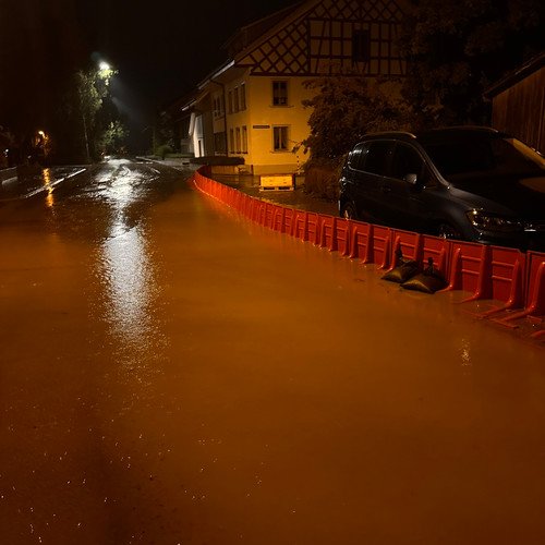 Mobiler Hochwasserschutz NOAQ Boxwall | © Feuerwehr Wiesendangen